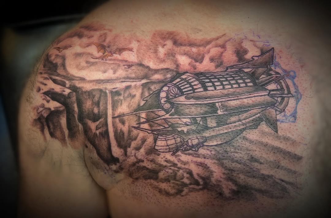 Tattoo by @seaninyourhead — black_and_grey, realism