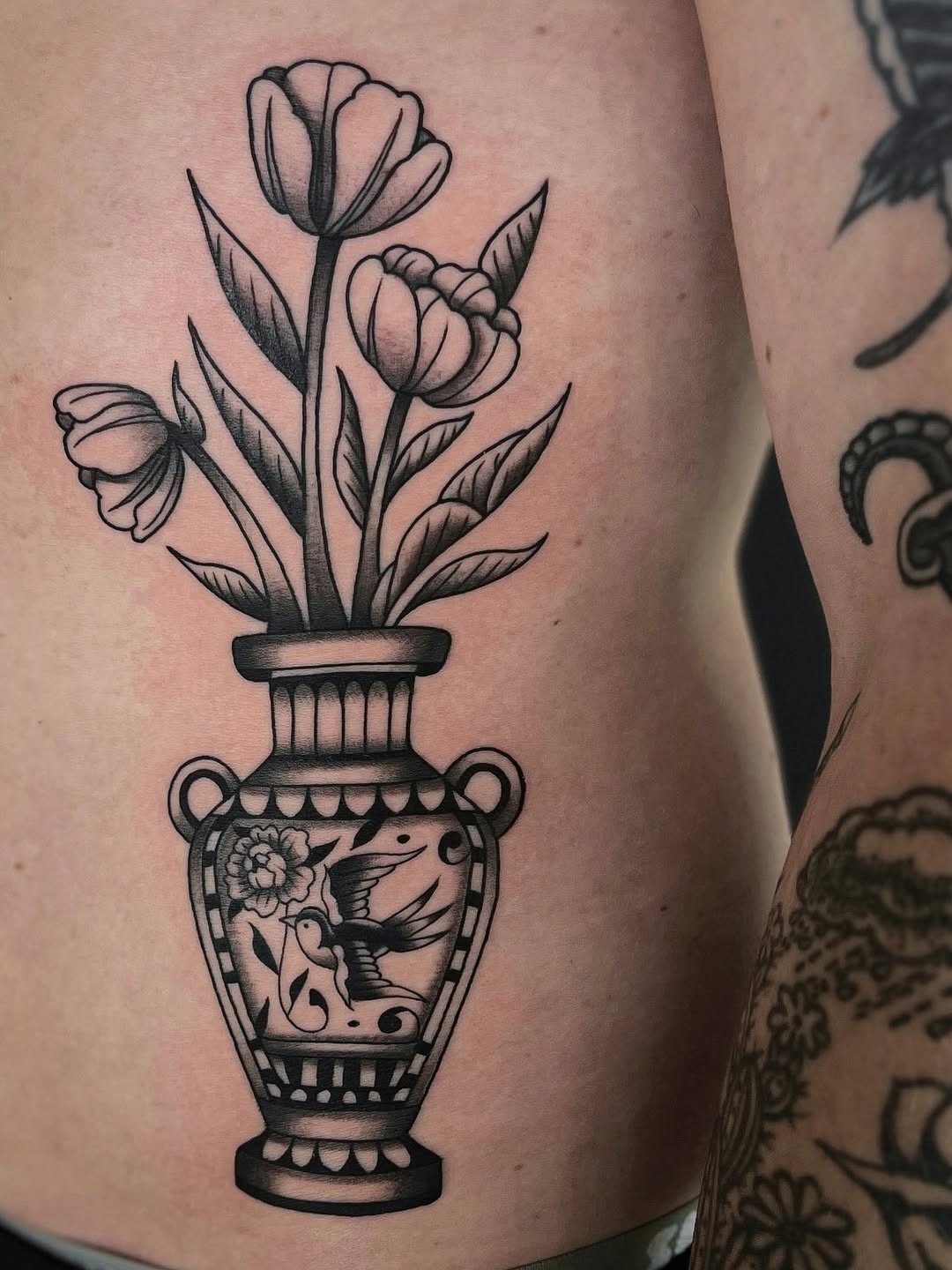 Tattoo by @dvdmndt β american_traditional, black_and_grey