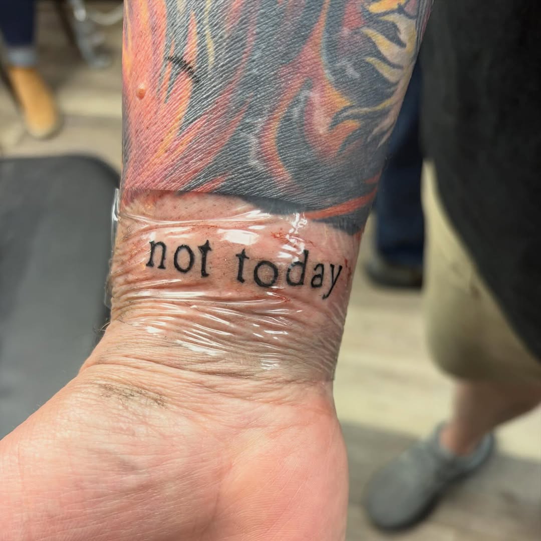Tattoo by @xweaziex โ lettering_script, minimalist