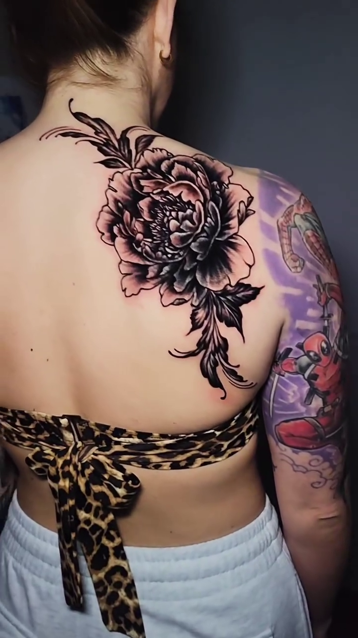 Tattoo by @therealmoneybagink — black_and_grey, fine_line