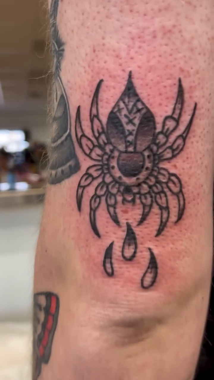 Tattoo by @melancholykory.tattoo — blackwork, geometric