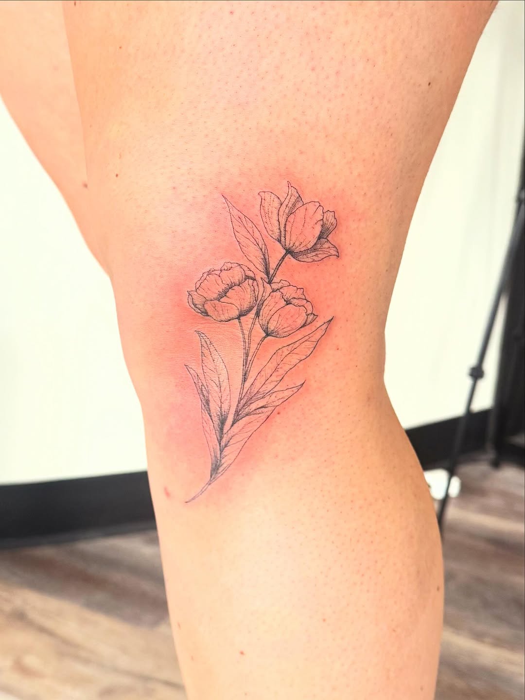 Tattoo by @makeup2.o_ — fine_line, black_and_grey