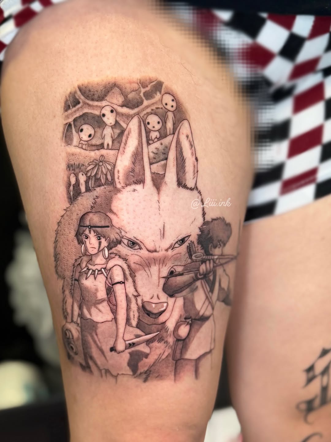 Tattoo by @liii.ink — anime, black_and_grey