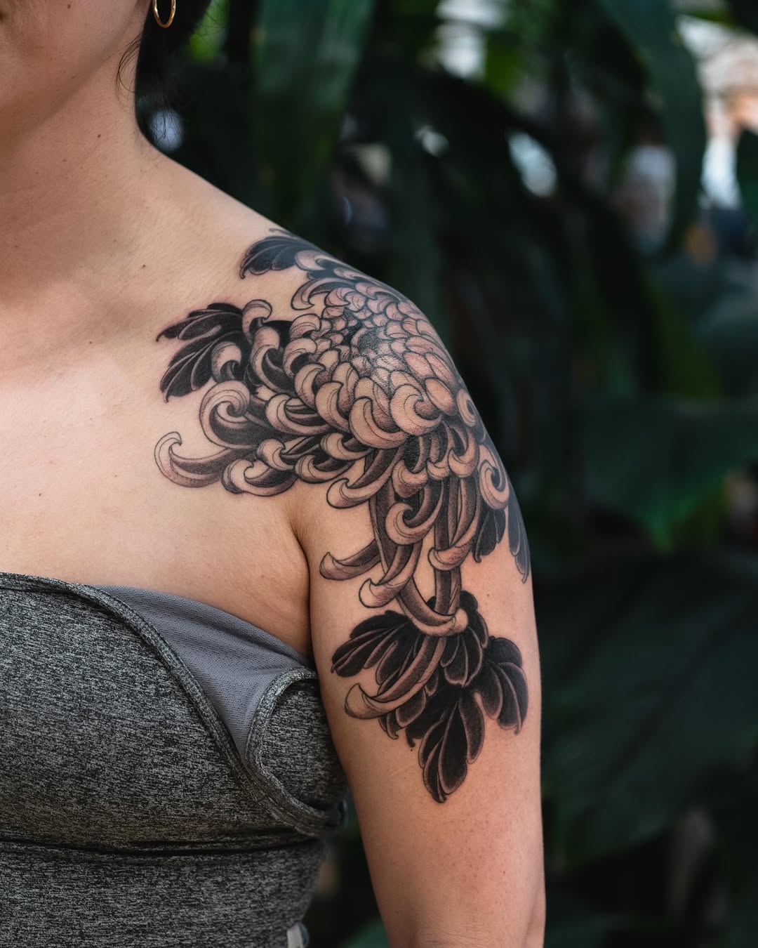 Tattoo by @sweetleib — japanese_irezumi, black_and_grey