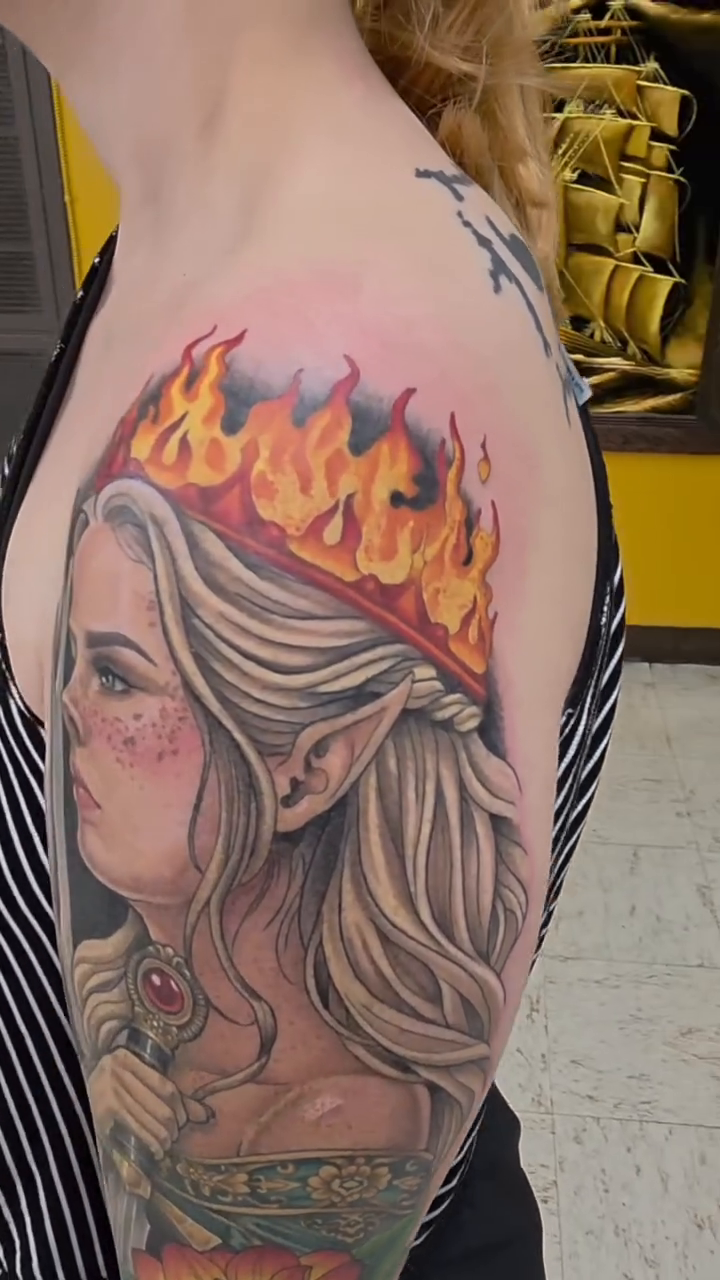 Tattoo by @jordanna_pearl — realism, neo_traditional