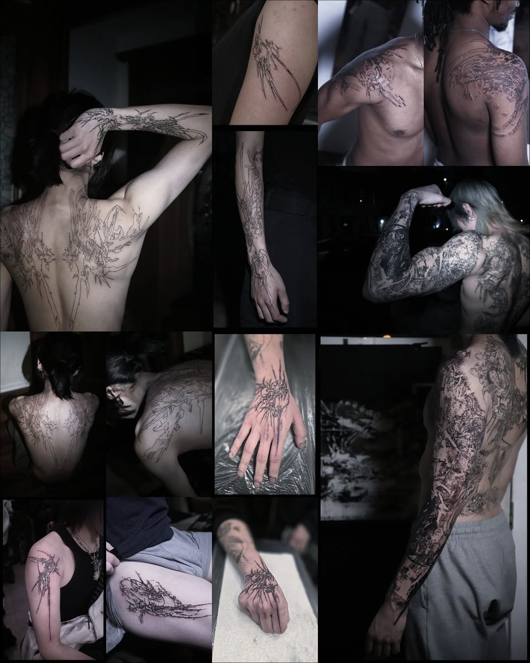 Tattoo by @godxear — blackwork