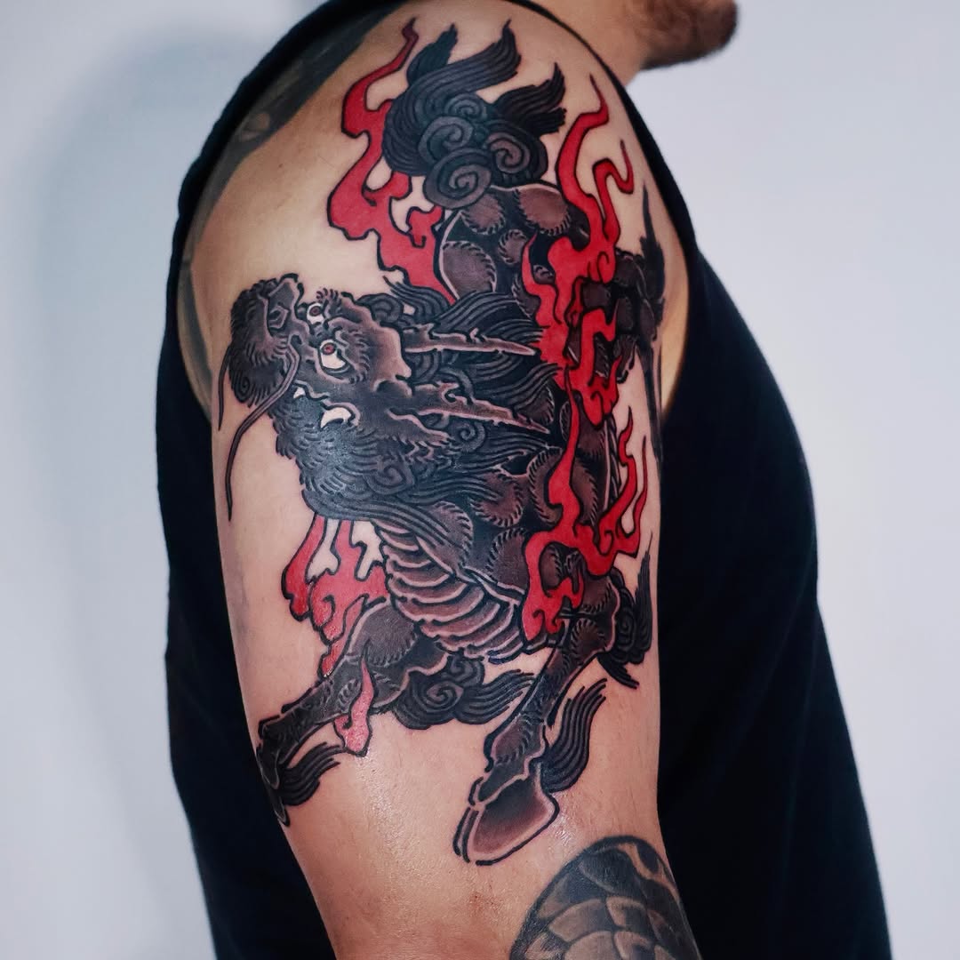 Tattoo by @noir_by_jm — japanese_irezumi, black_and_grey