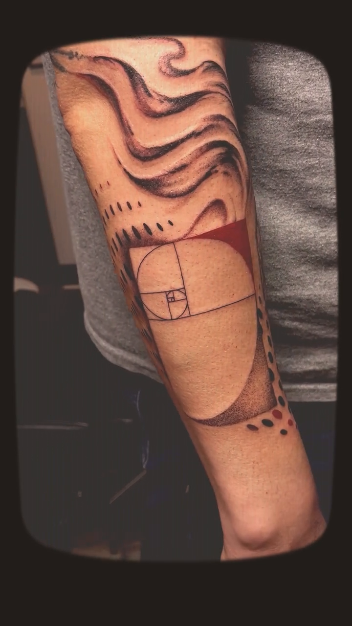 Tattoo by @rosie_coyote — geometric, black_and_grey