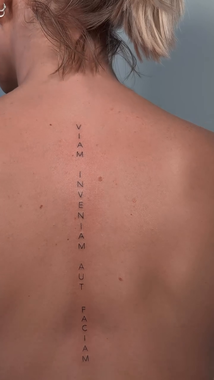 Tattoo by @vikabenito_tattoo โ lettering_script, fine_line