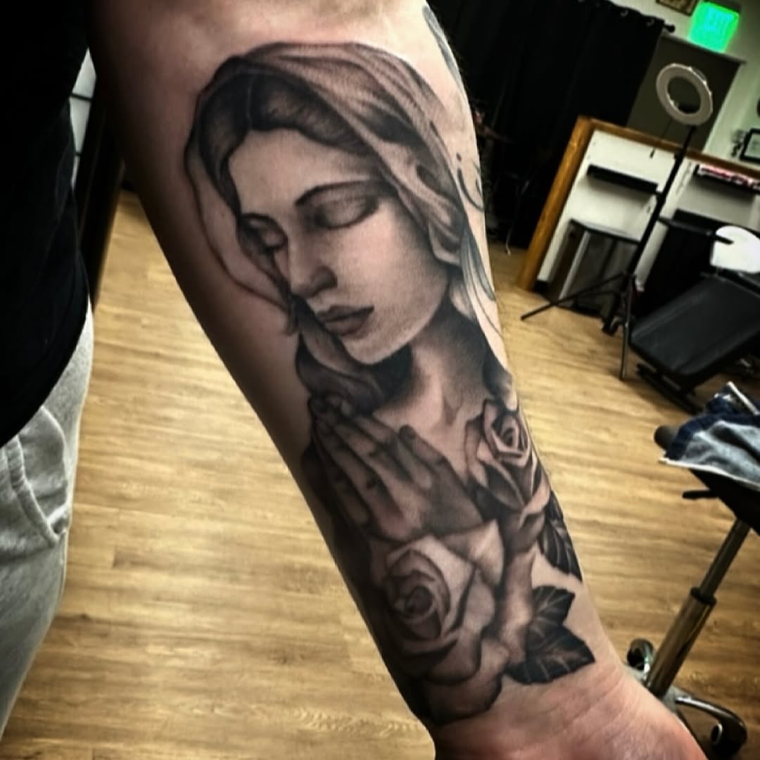 Tattoo by @hollee.ink — realism, black_and_grey