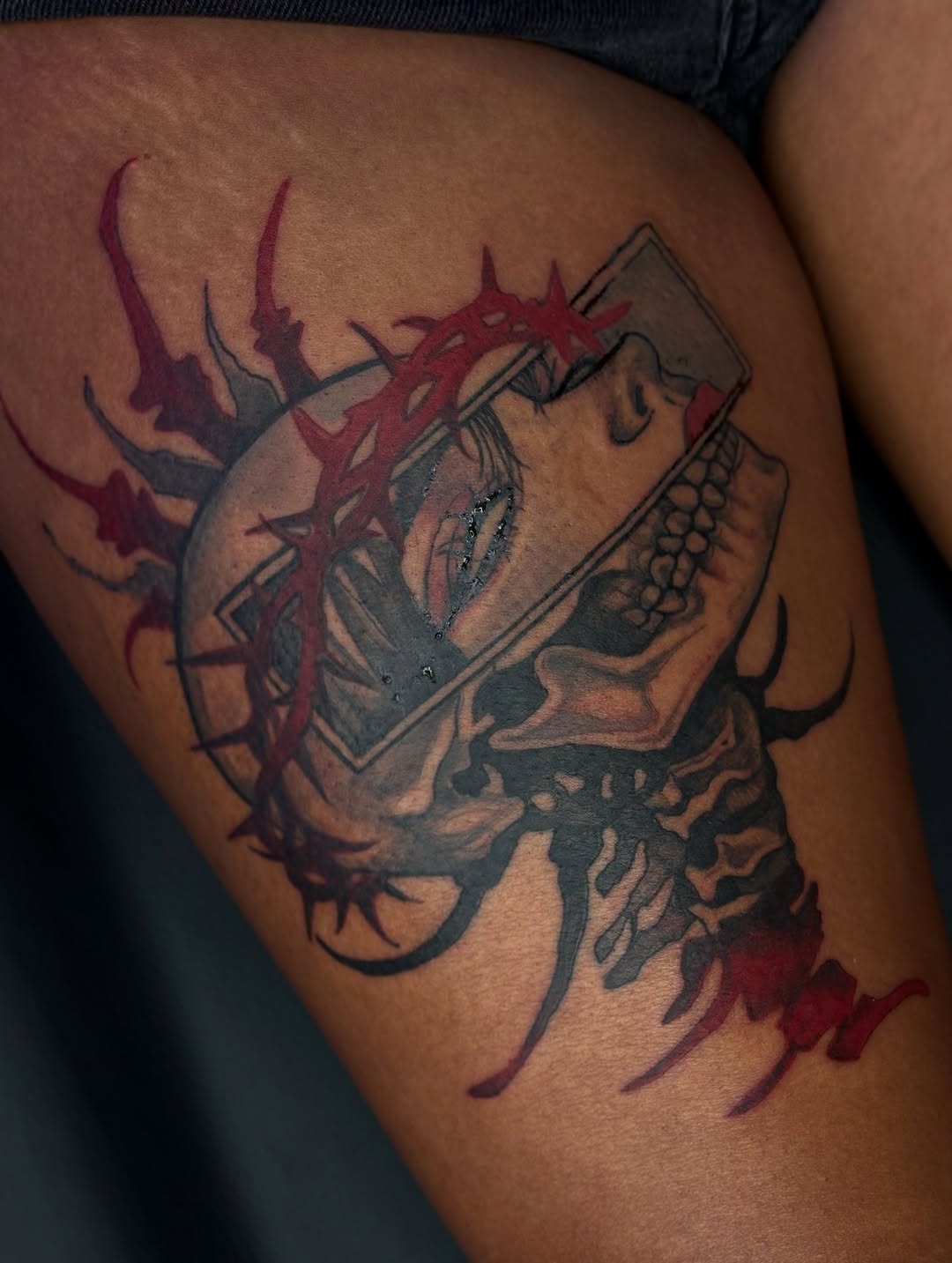 Tattoo by @bluprinttattoo โ black_and_grey