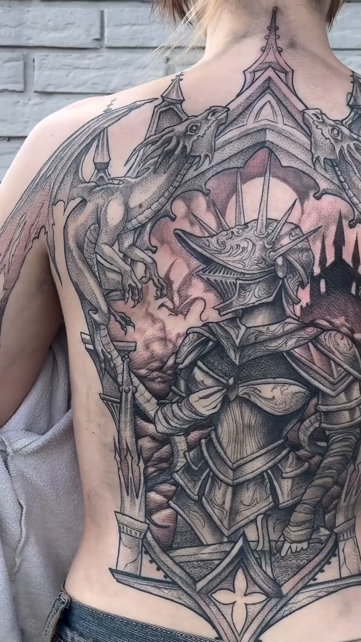 Tattoo by @keybone.tattoo — black_and_grey, illustrative