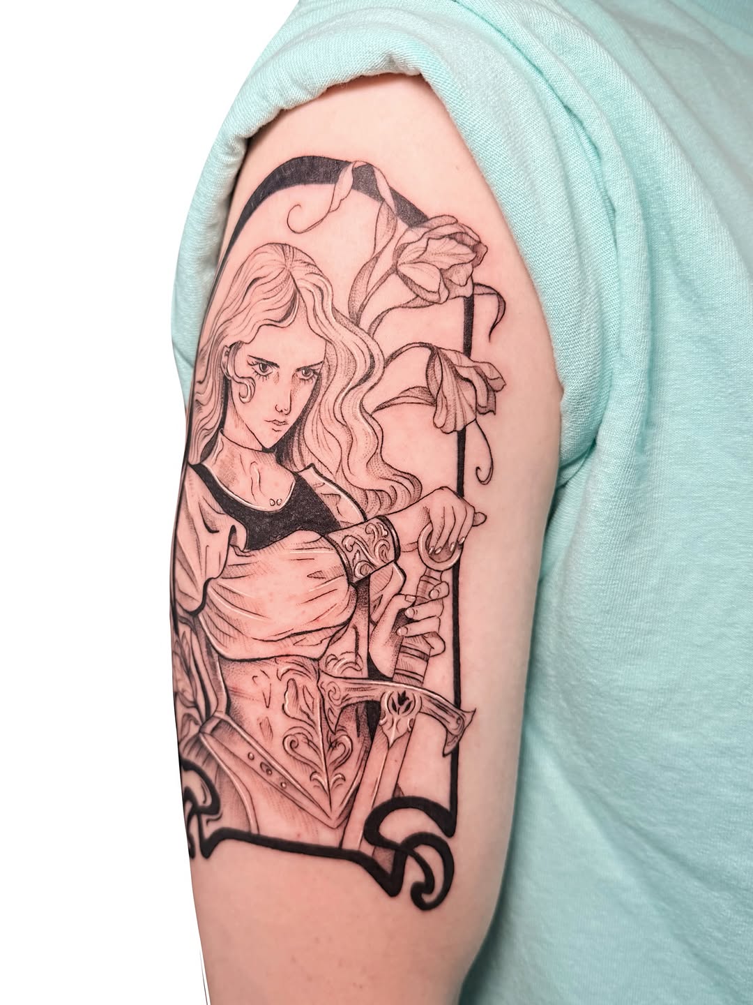 Tattoo by @fionnatattoo β illustrative, black_and_grey