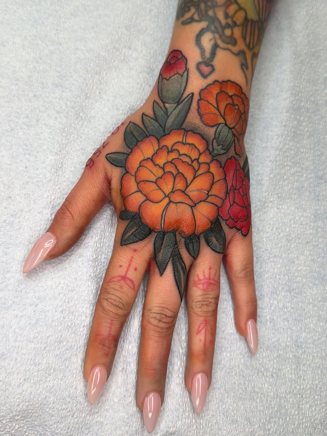 Tattoo by @hoppin.ink — american_traditional, neo_traditional