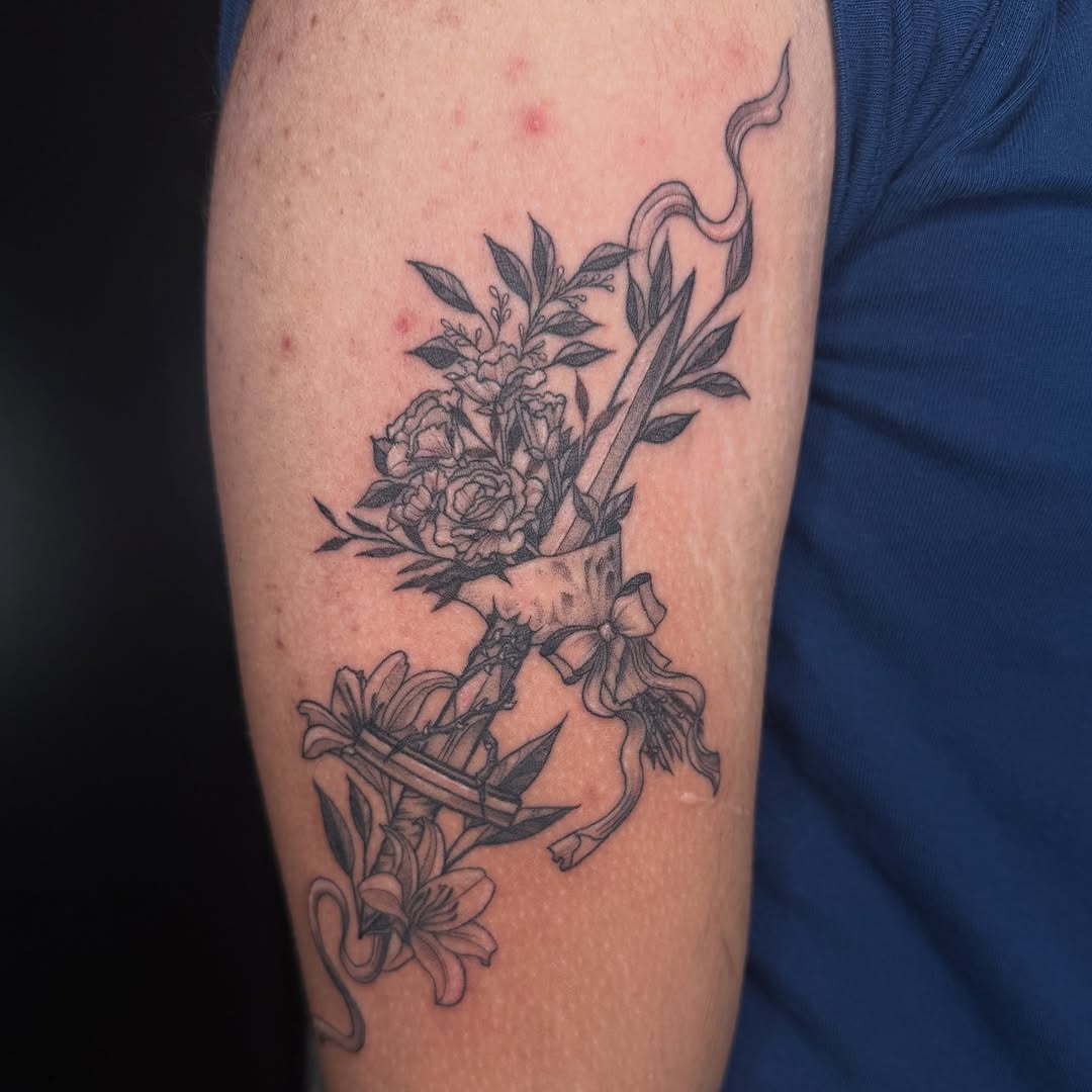 Tattoo by @tatsbychloe — illustrative, black_and_grey