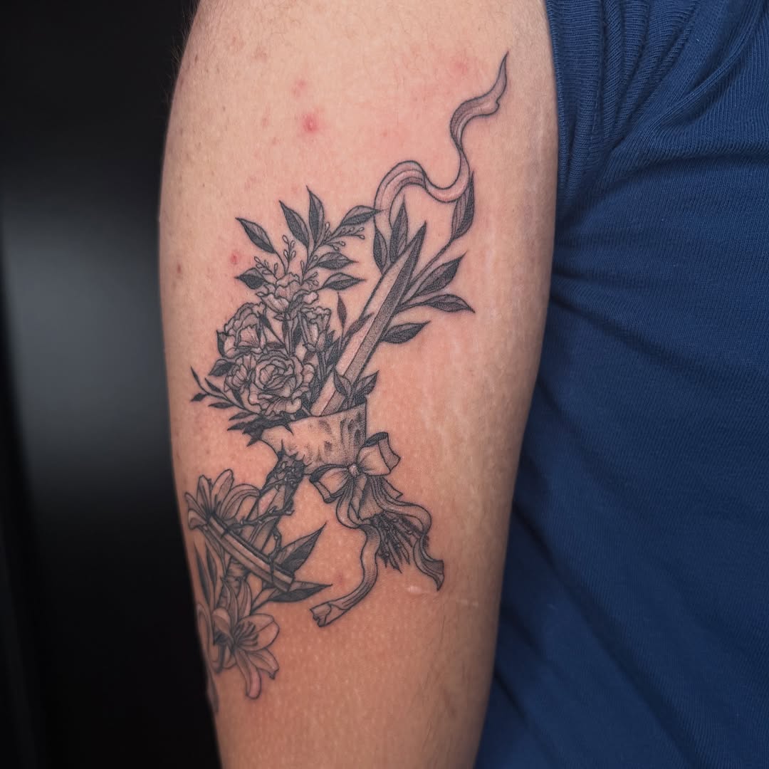 Tattoo by @tatsbychloe — illustrative, black_and_grey