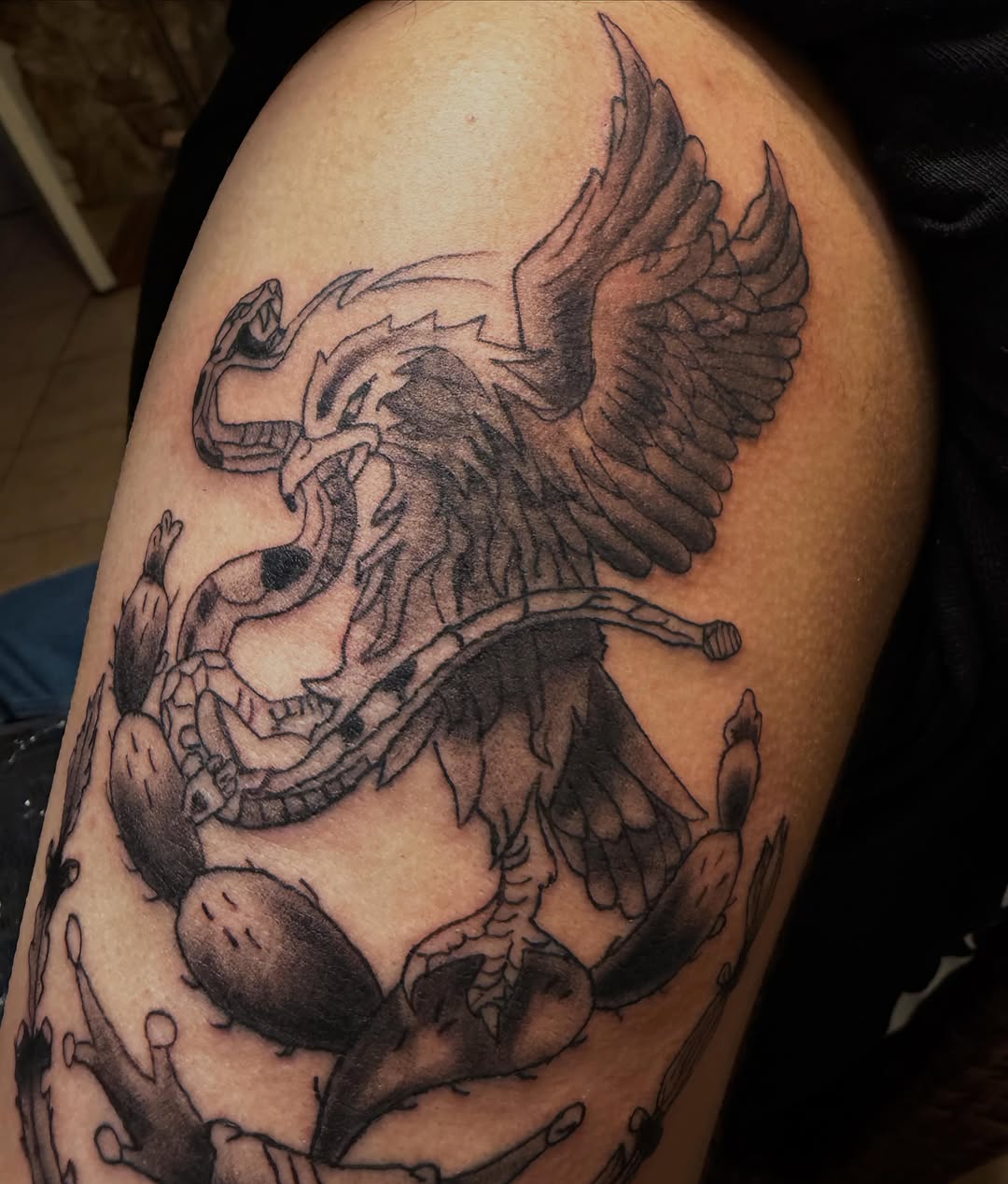 Tattoo by @offdosage.tats โ black_and_grey, realism