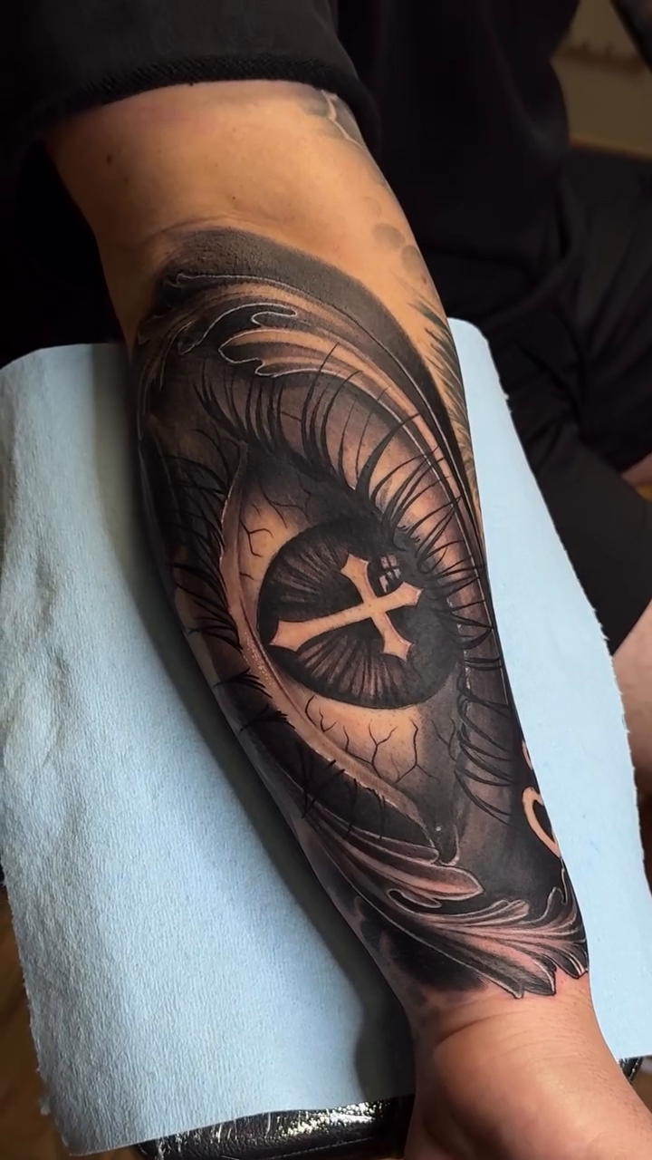 Tattoo by @yackolettersx6 — black_and_grey, realism
