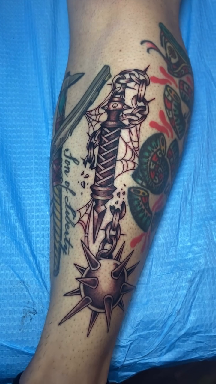 Tattoo by @bonechillingink โ american_traditional, illustrative