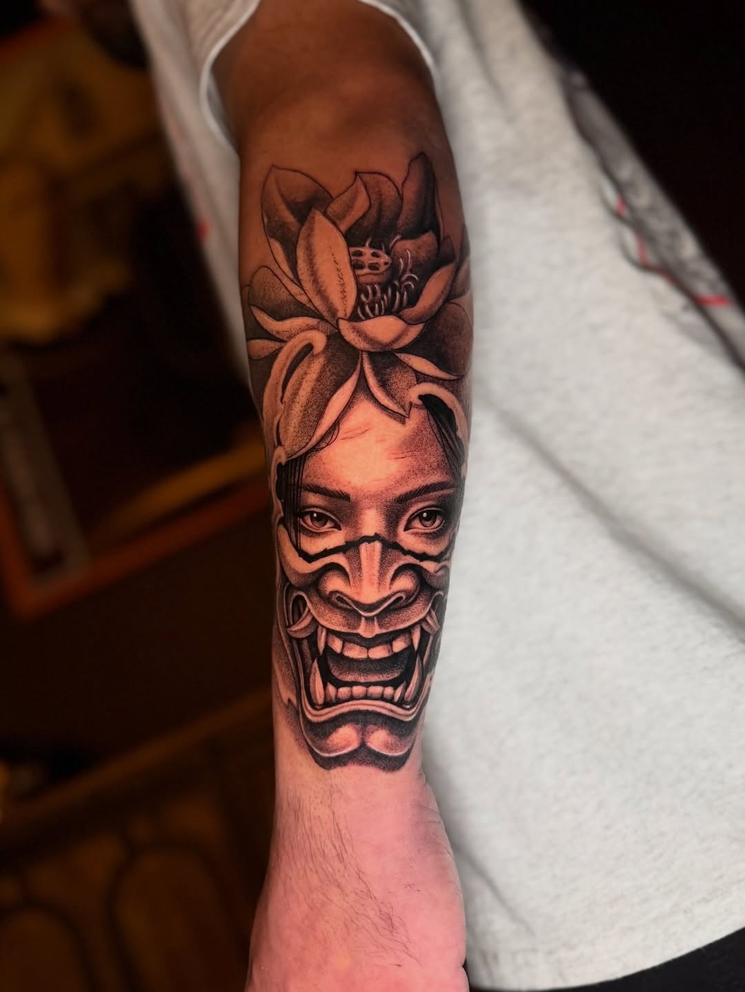 Tattoo by @mendoza.tattoo โ realism, black_and_grey