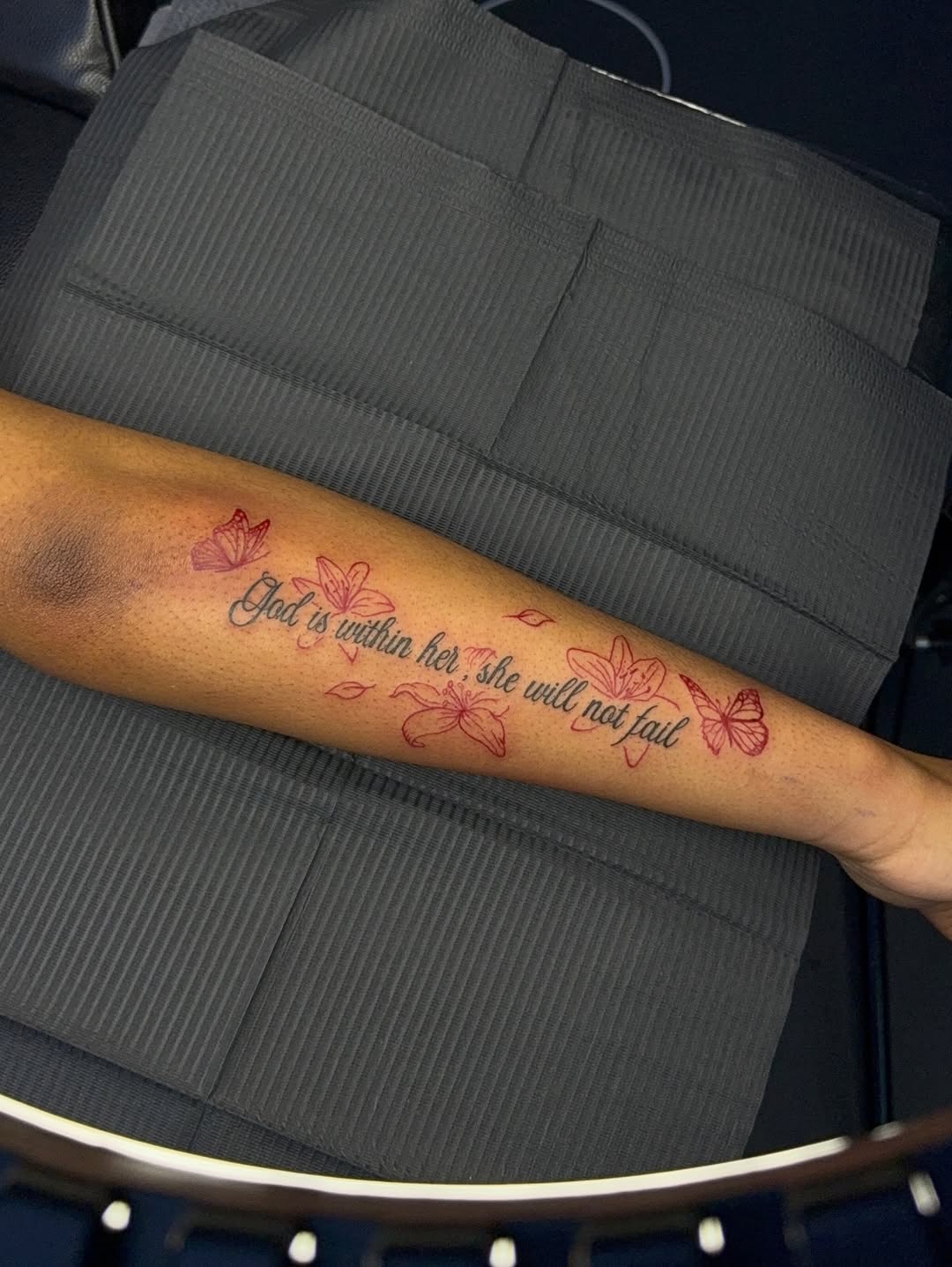 Tattoo by @inkwjuju — lettering_script, fine_line