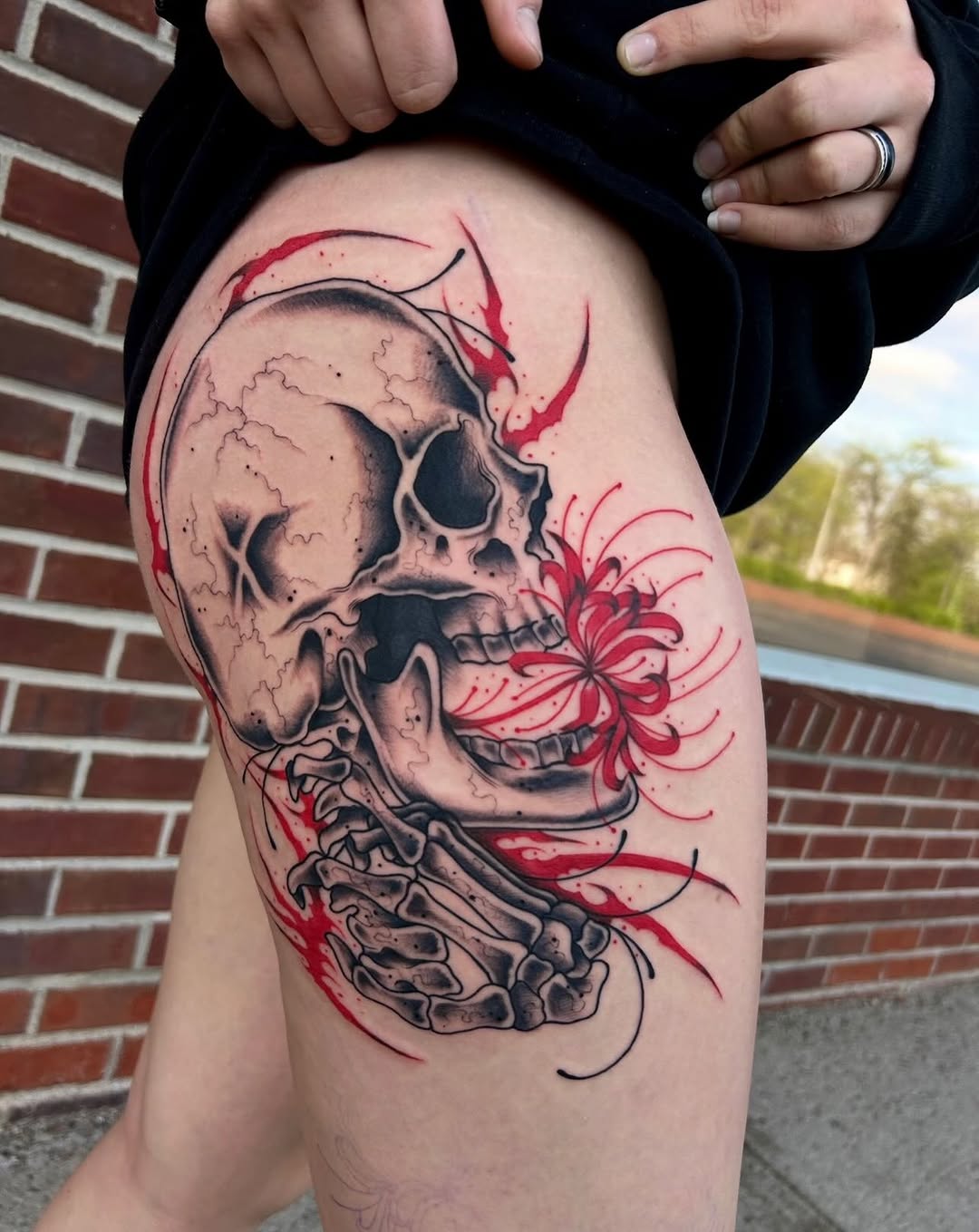 Tattoo by @heav3ntatts — black_and_grey