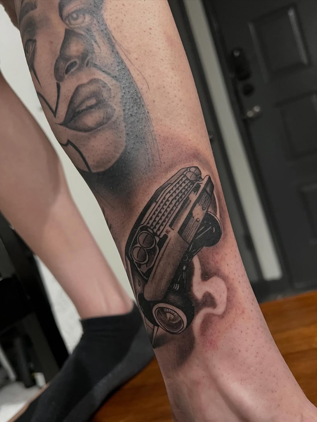 Tattoo by @inkbydevin_ โ realism, black_and_grey