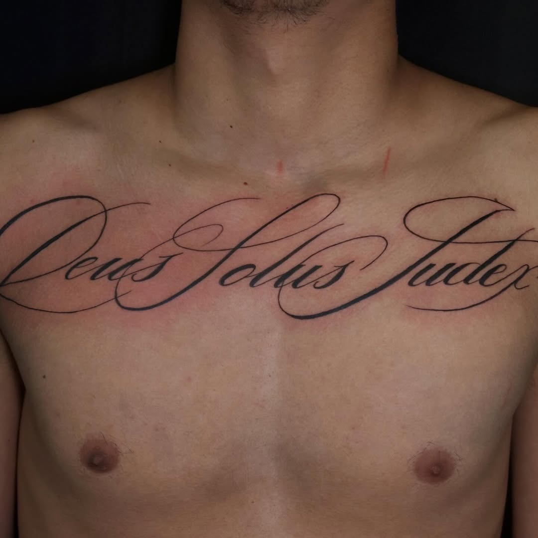 Tattoo by @vileinkzz — lettering_script, fine_line