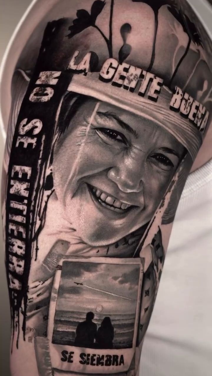 Tattoo by @yeinstattoos — realism, black_and_grey