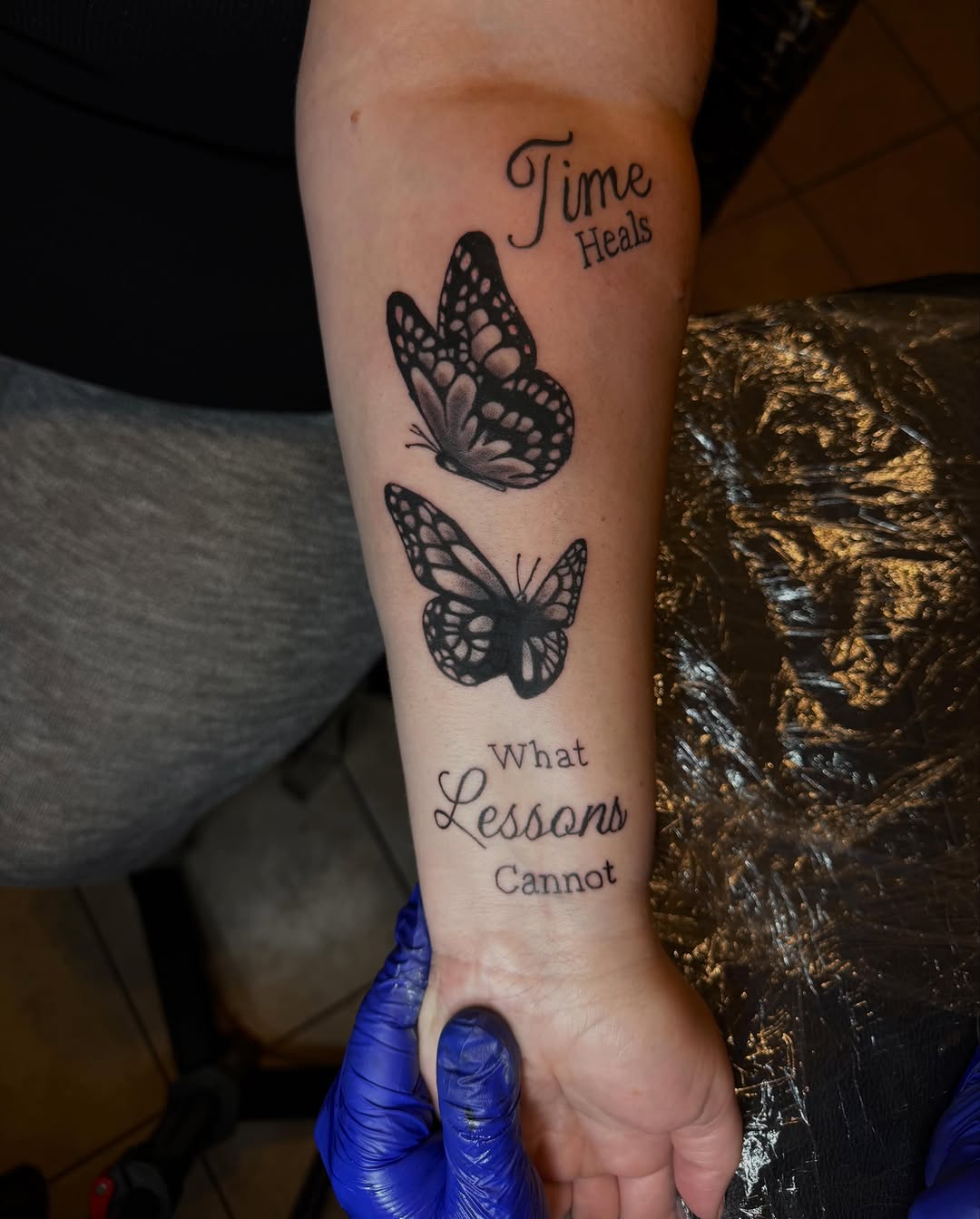 Tattoo by @offdosage.tats โ fine_line, lettering_script