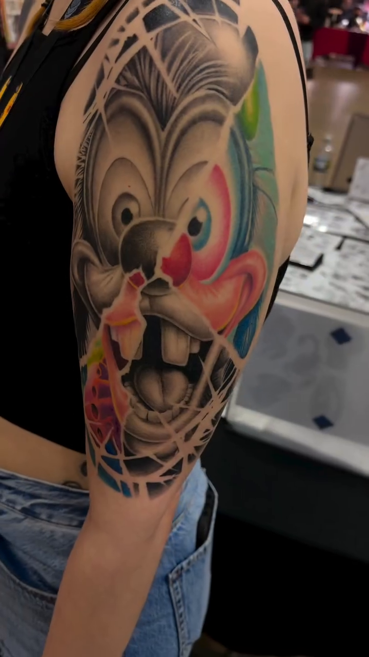 Tattoo by @jasmine.rain.tatts — new_school, trash_polka