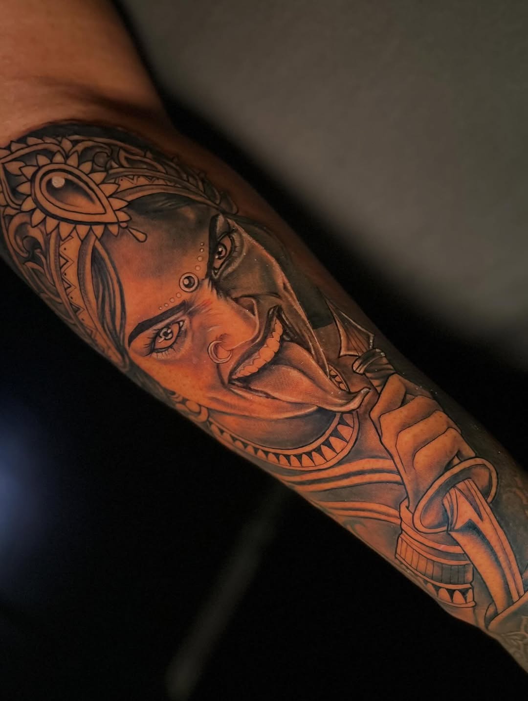 Tattoo by @sayanatattoos — realism, black_and_grey