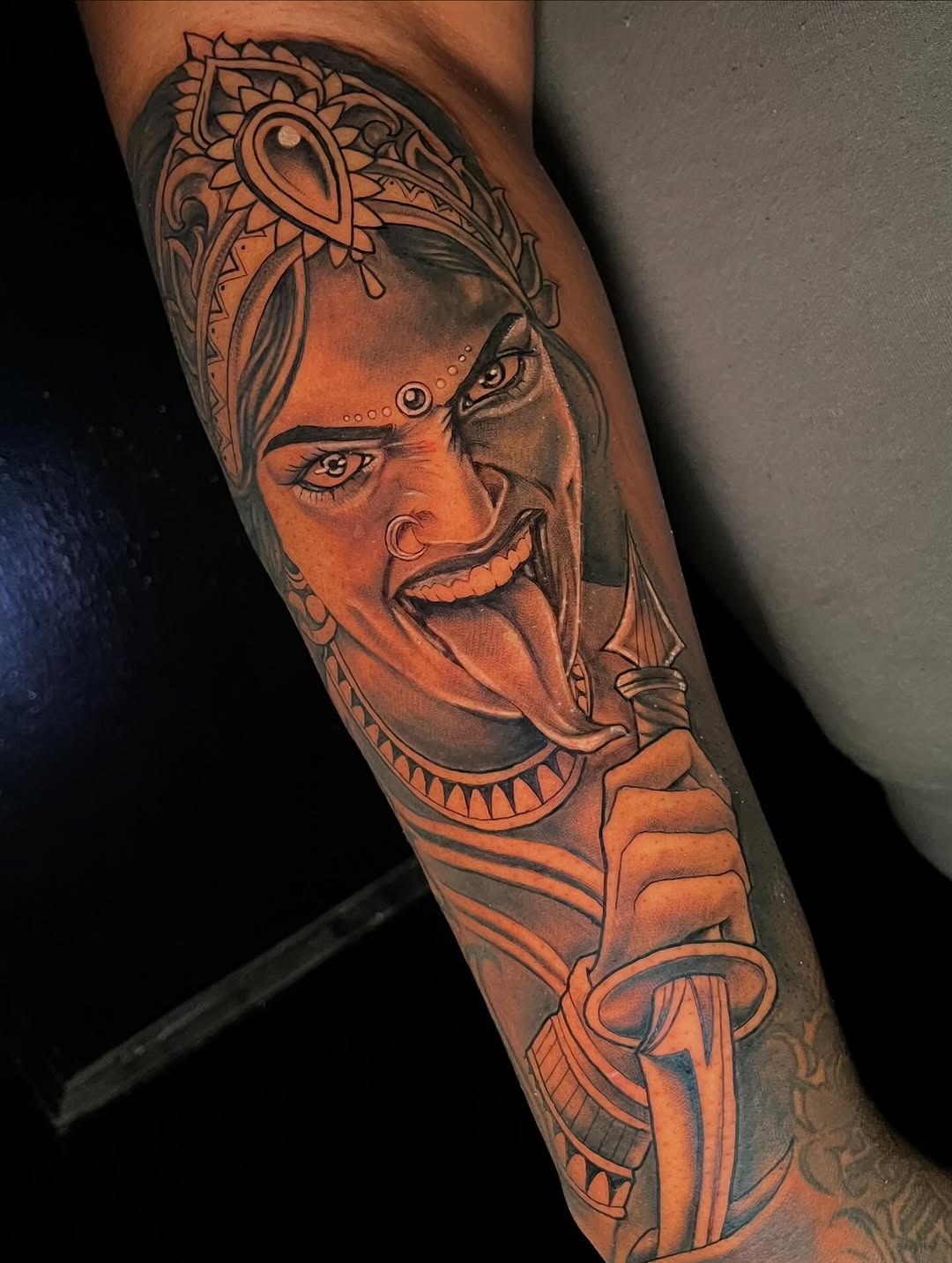 Tattoo by @sayanatattoos — realism, black_and_grey