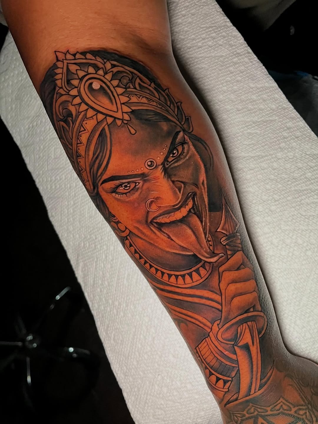 Tattoo by @sayanatattoos — realism, black_and_grey