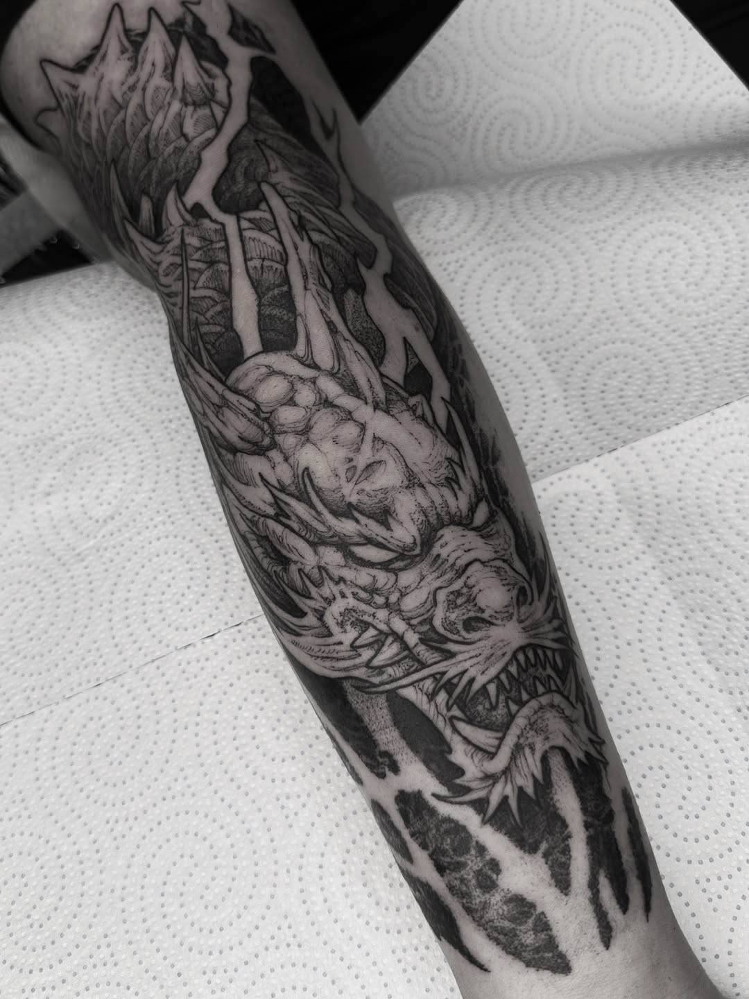 Tattoo by @panyvinoo โ japanese_irezumi, black_and_grey