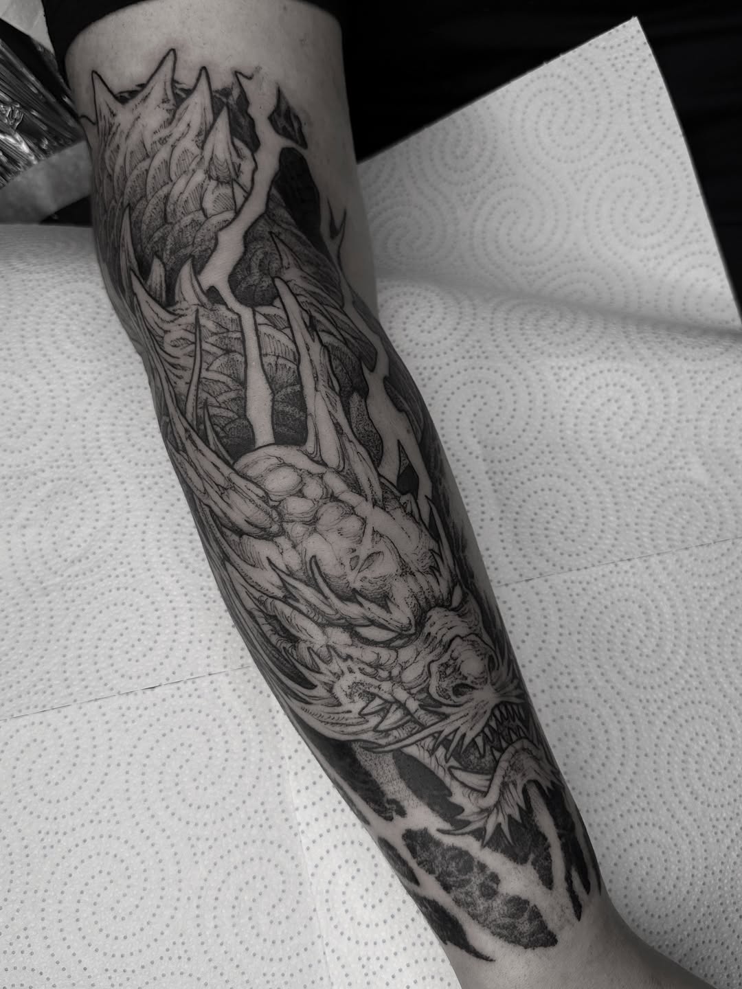 Tattoo by @panyvinoo โ japanese_irezumi, black_and_grey