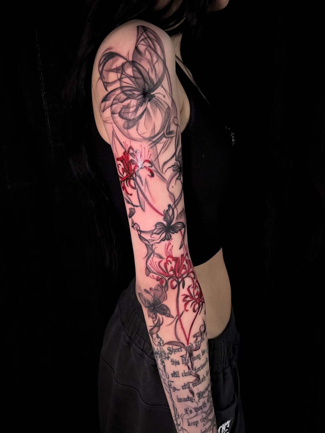 Tattoo by @eddiesart โ black_and_grey, lettering_script