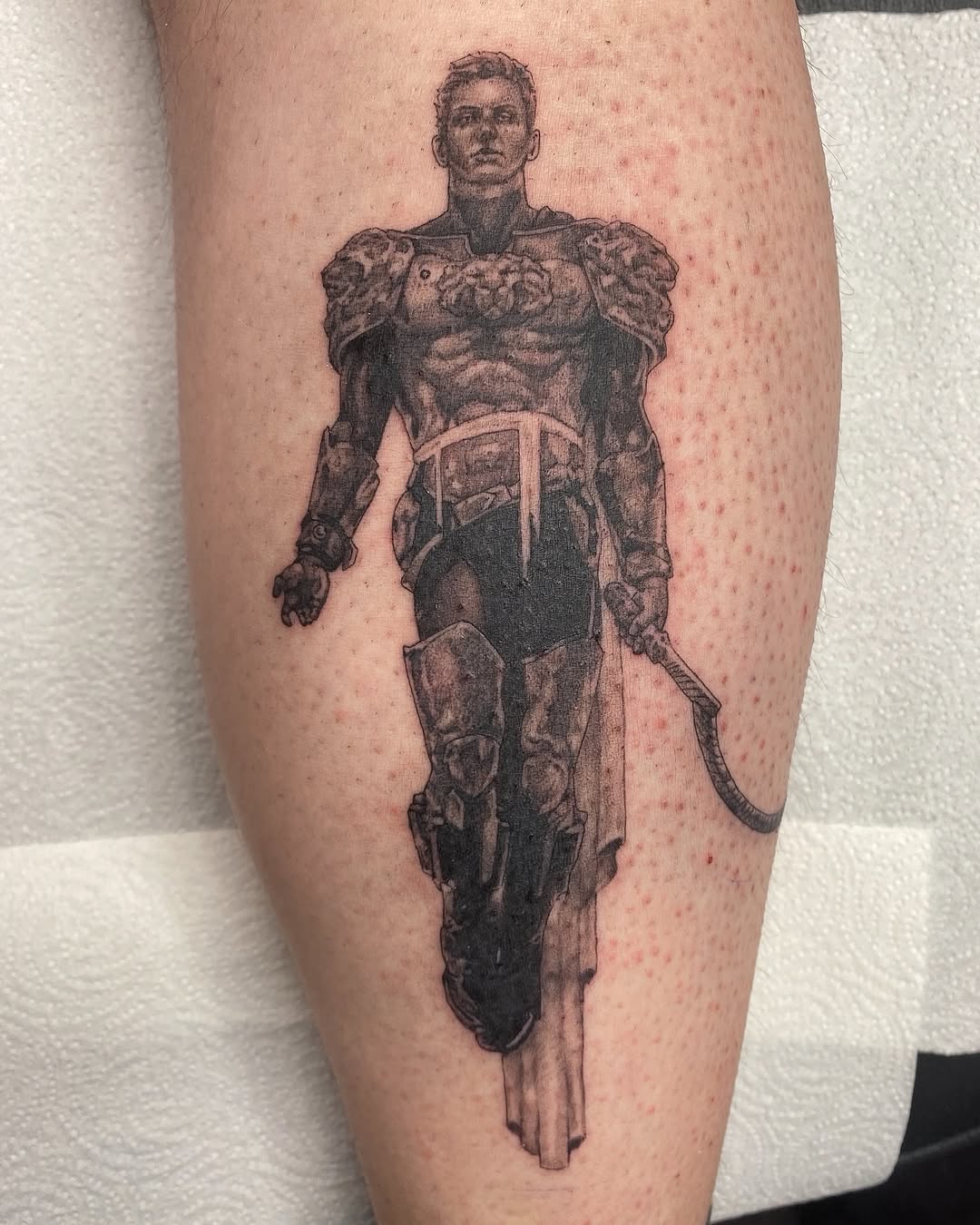 Tattoo by @krookedtattoos โ realism, black_and_grey