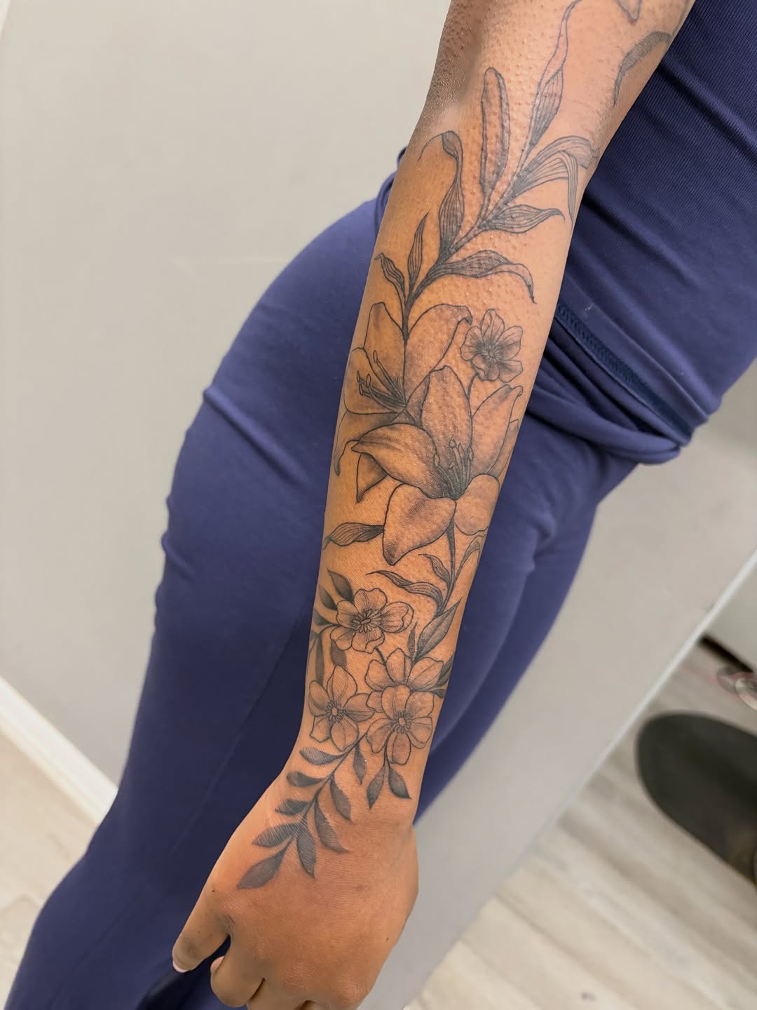 Tattoo by @shey.creative — black_and_grey