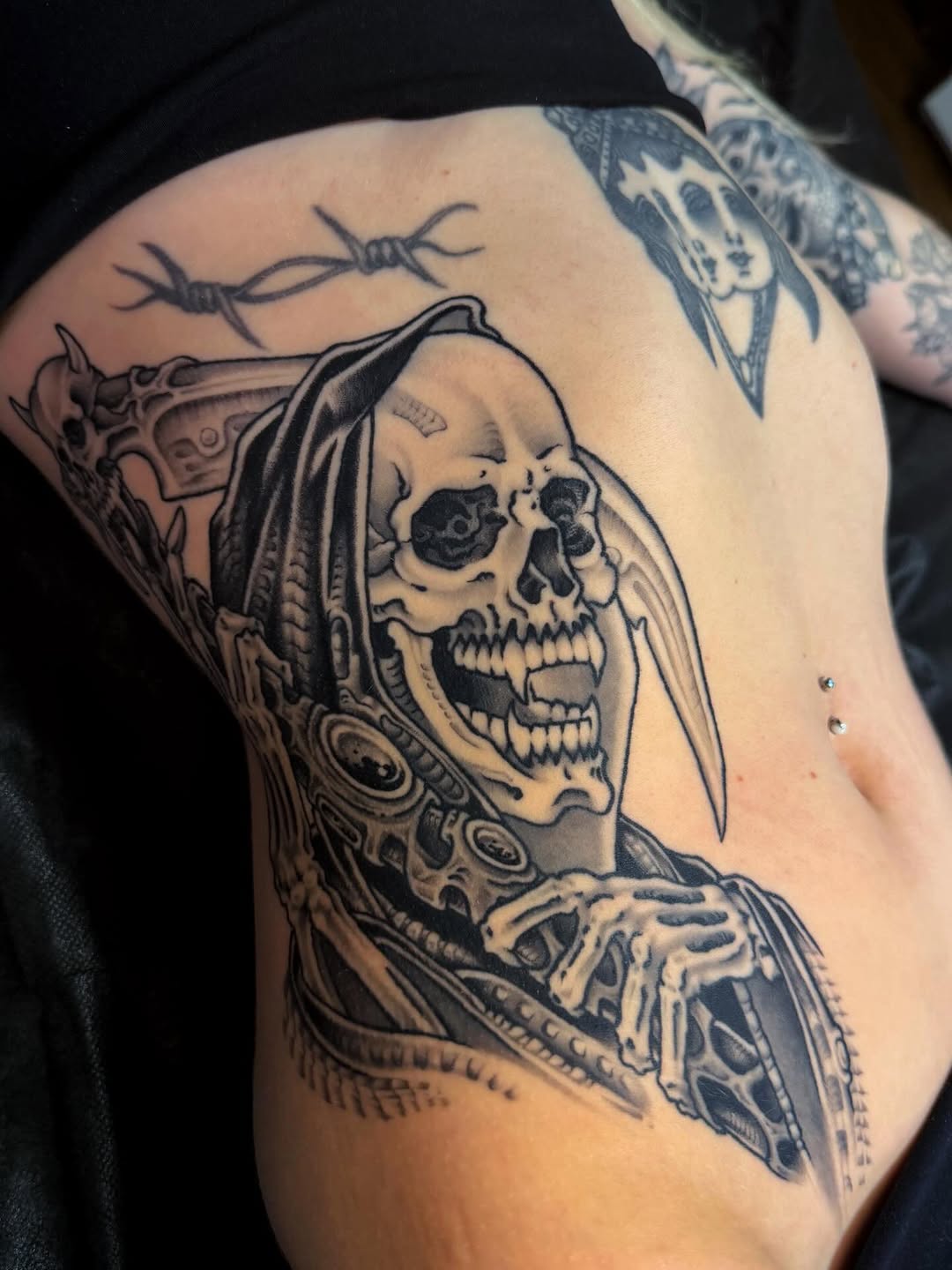 Tattoo by @mollygotlib — dark_realism, black_and_grey