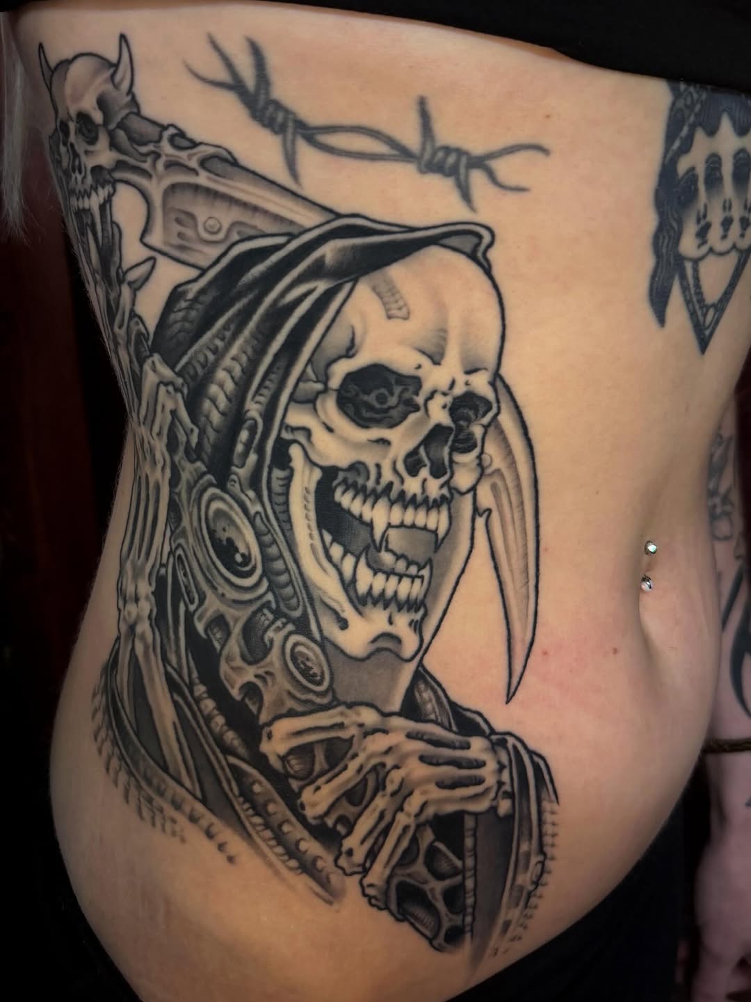 Tattoo by @mollygotlib — dark_realism, black_and_grey
