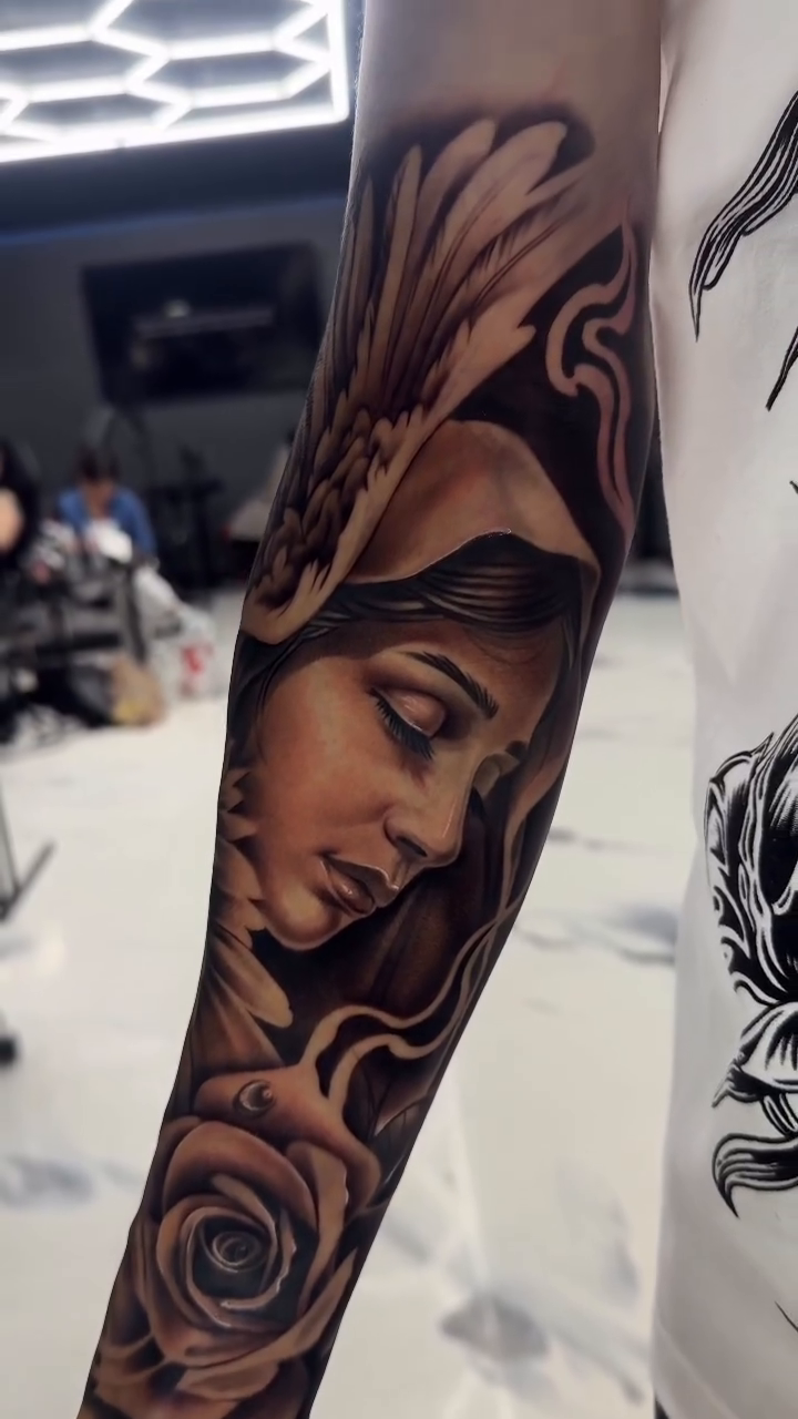 Tattoo by @tattoosbyivang โ realism, black_and_grey