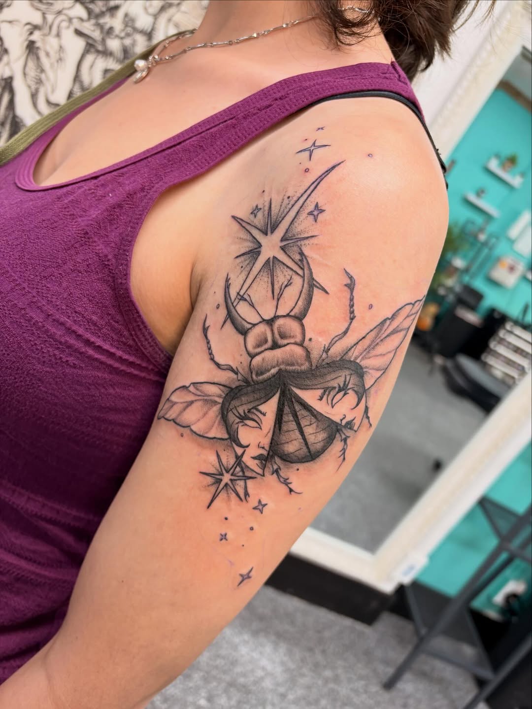 Tattoo by @jaydastarrtattoos — illustrative, black_and_grey