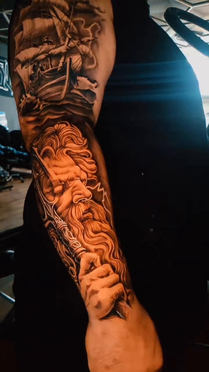 Tattoo by @pod_tattoos — realism, black_and_grey