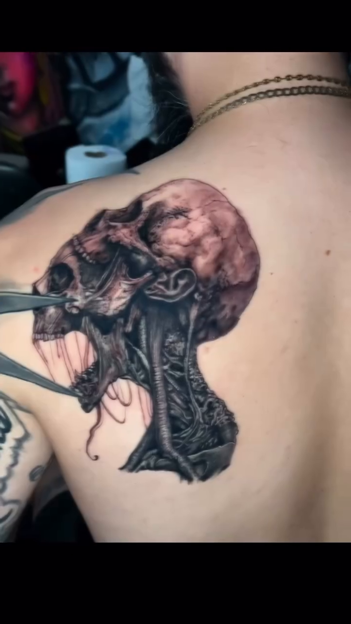 Tattoo by @elpinchechaikotl — dark_realism, black_and_grey