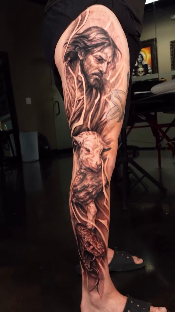 Tattoo by @nik__ink โ realism, black_and_grey