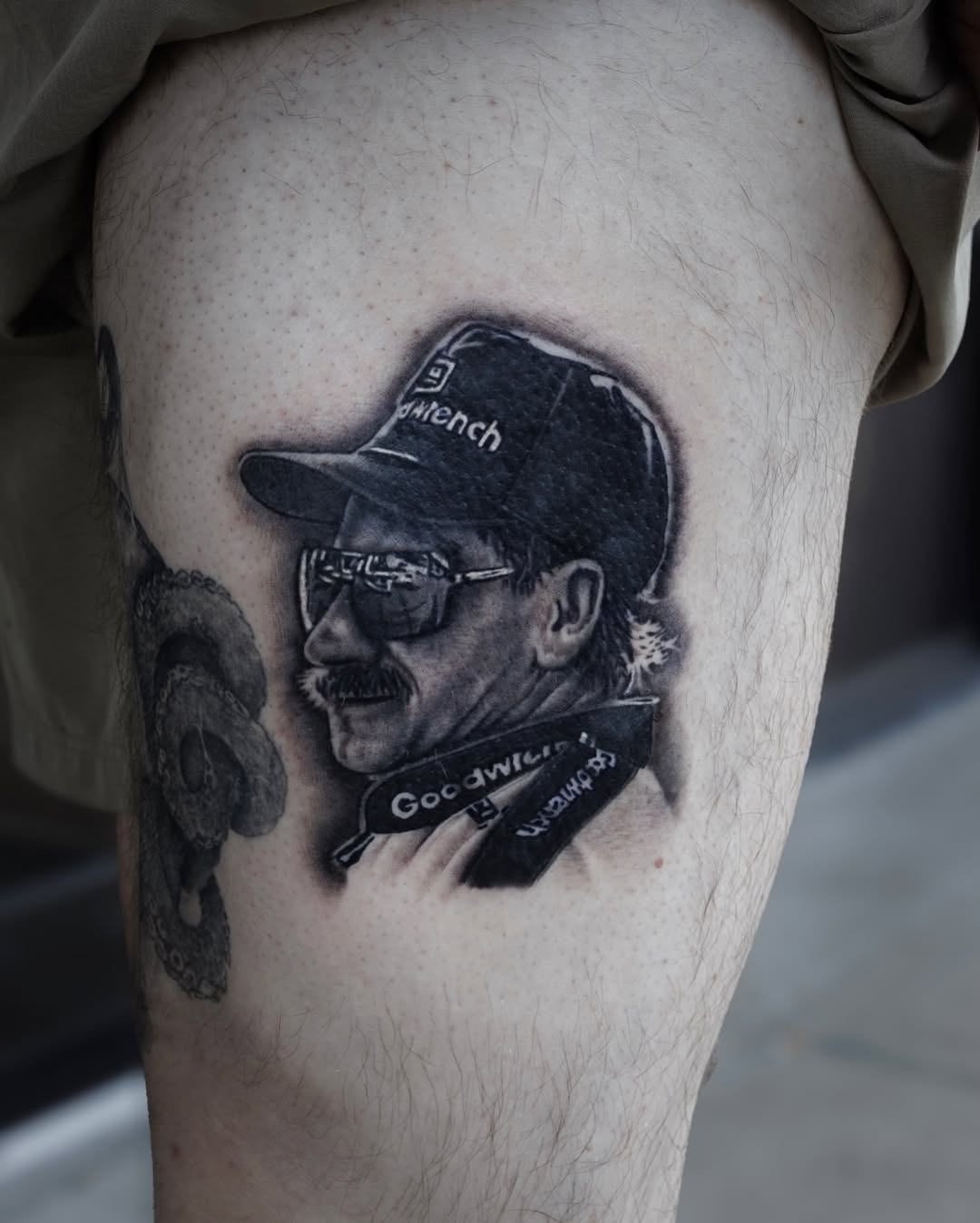 Tattoo by @blakeowenstattoos โ realism, black_and_grey