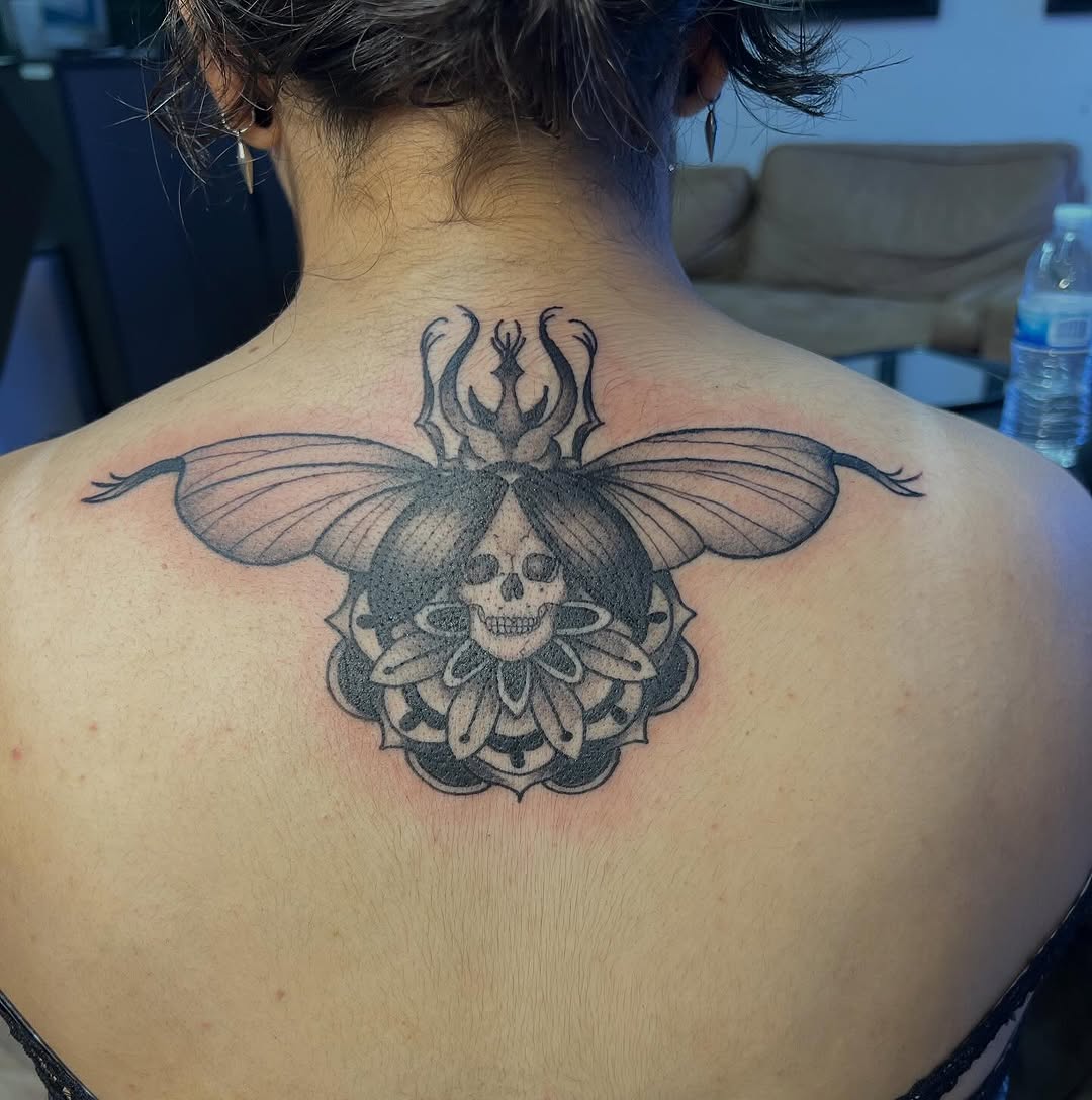 Tattoo by @vickycoleman — blackwork, illustrative