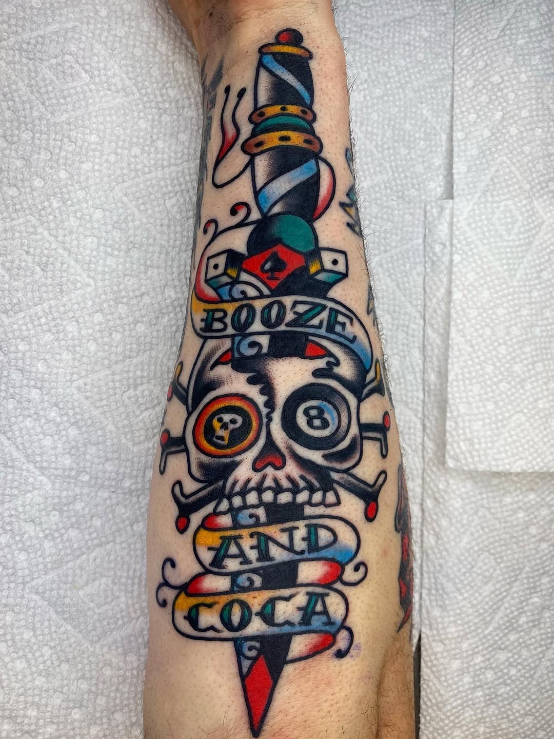 Tattoo by @totota2s — american_traditional, lettering_script