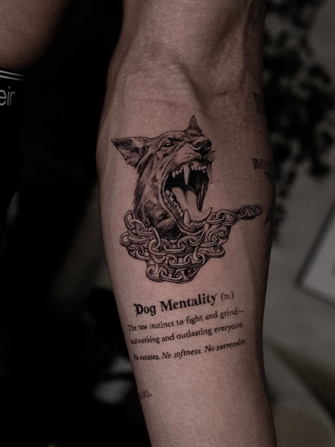Tattoo by @zk.ink — realism, lettering_script